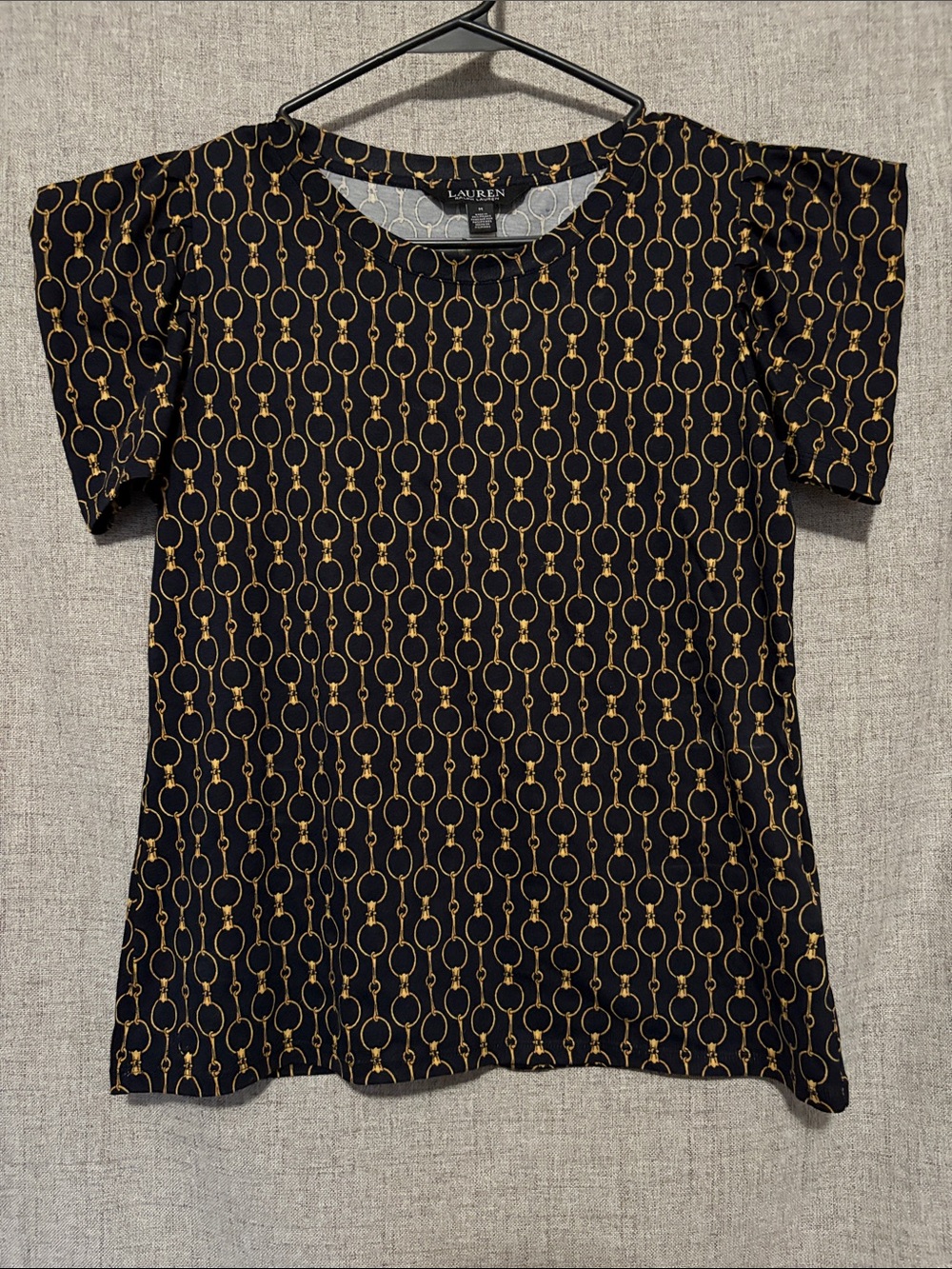 Lauren Ralph Lauren Equestrian Horse-Bit Motif Cap Sleeve Top
